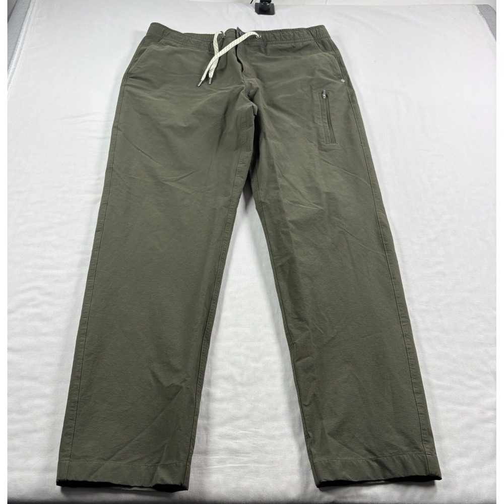 Vuori Barren Explorer Pants Mens Large Green Chino Stretch Casual